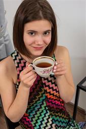 After a nice cup of tea, Mette can't think of anything she'd like to do more than peel off her funky dress and masturbate. Her hands slide up to cup her all natural tits as her thighs slide open to reveal a freshly shaved pussy that is wet and ready to take a toy or hard cock.  After a nice cup of tea, Mette can't think of anything she'd like to do more than peel off her funky dress and masturbate. Her hands slide up to cup her all natural tits as her thighs slide open to reveal a freshly shaved pussy that is wet and ready to take a toy or hard cock.