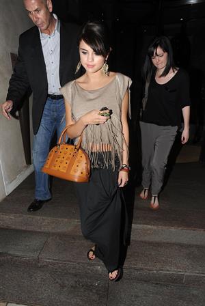 Selena Gomez enjoys a night out at Nobu restaurant in London on July 5, 2011