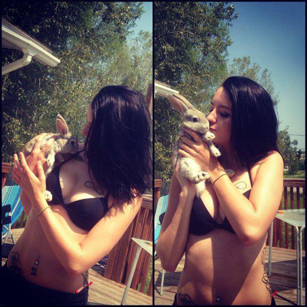 Anonymous in a bikini