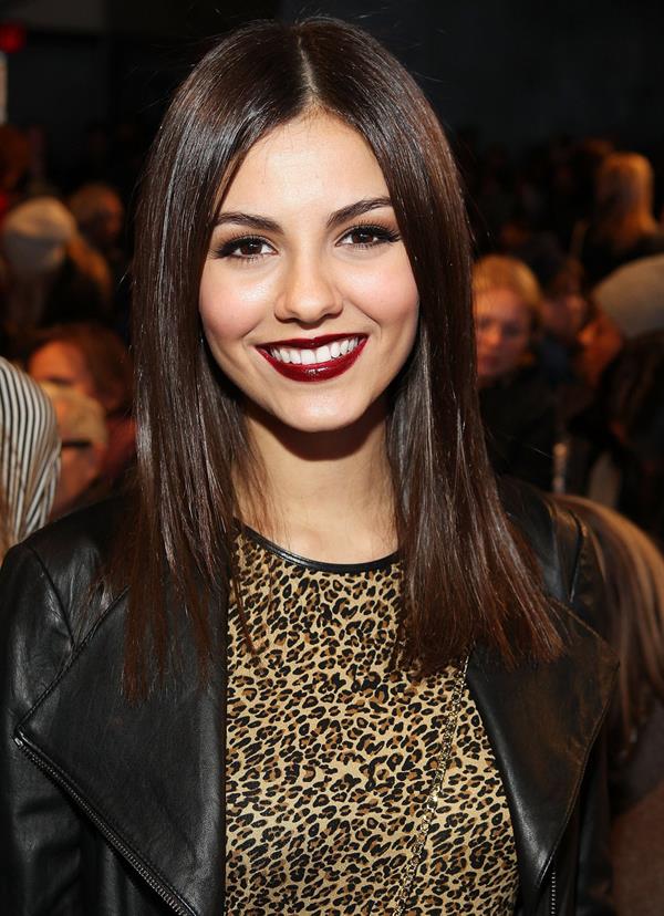 Victoria Justice DKNY Women during Fall 2013 Mercedes-Benz Fashion Week in NY 2/10/13 