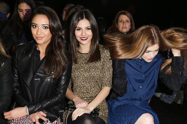 Victoria Justice DKNY Women during Fall 2013 Mercedes-Benz Fashion Week in NY 2/10/13 