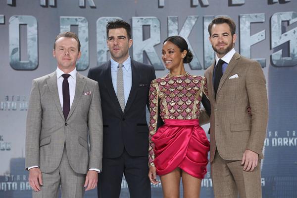 Zoe Saldana Star Trek Into Darkness' Premiere on April 29, 2013 