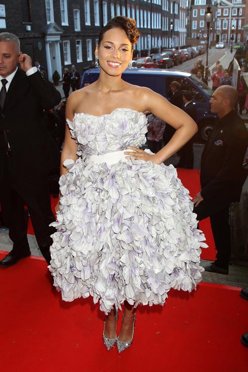 Alicia Keys at the Keep a Child Alive Black Ball event in London on May 26, 2010