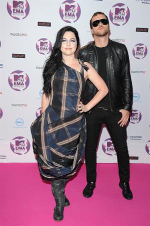Amy Lee attends the 2011 MTV European Music Awards in Belfast Ireland on November 6, 2011