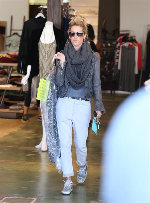 Ashley Tisdale shopping at Planet Blue in Beverly Hills 12/10/12 