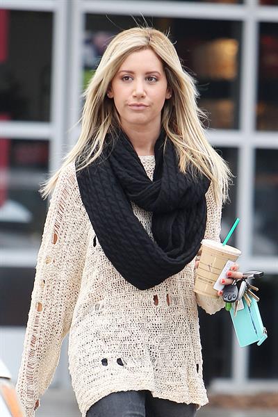 Ashley Tisdale Starbucks in LA 11/29/12 