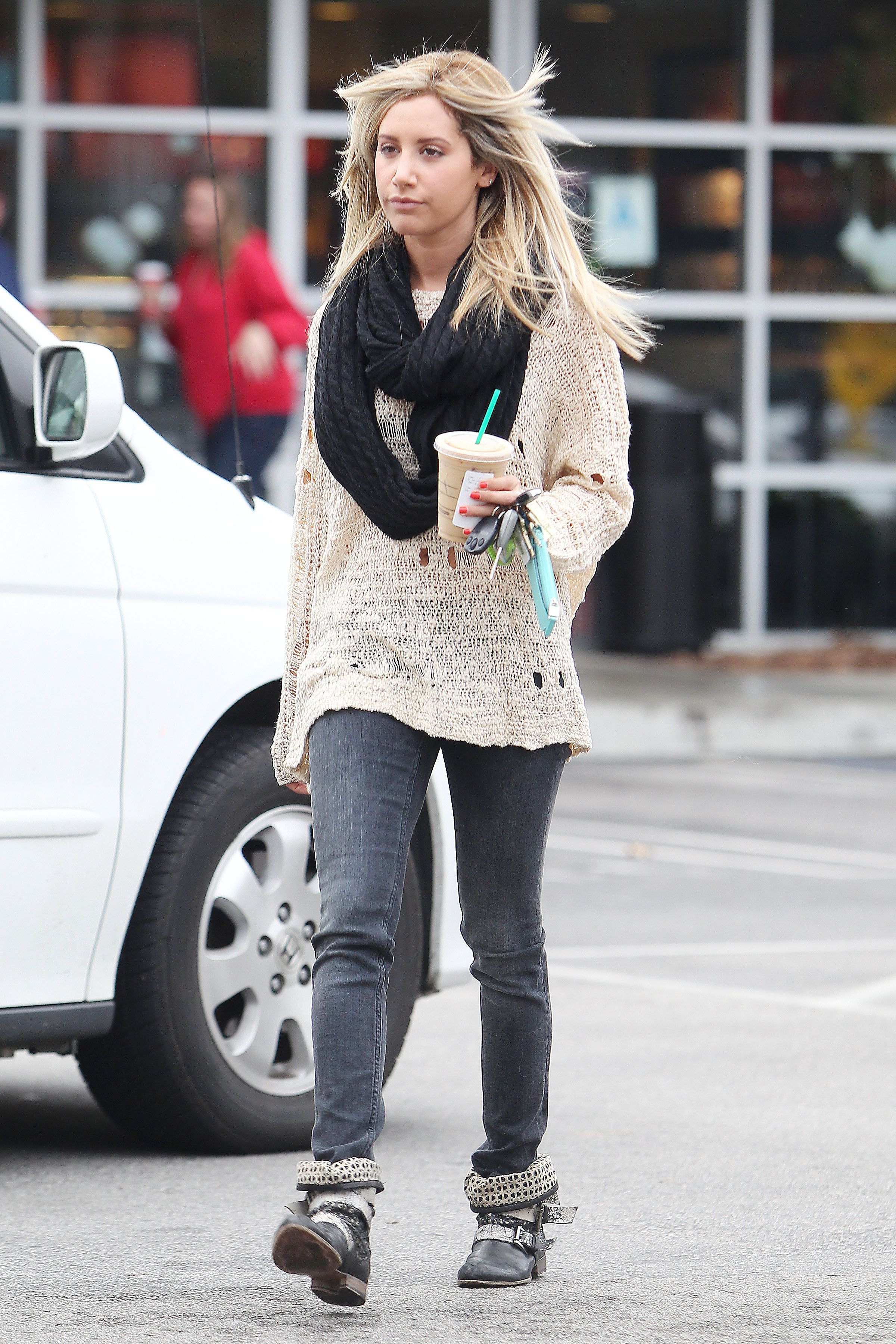 Ashley Tisdale Starbucks in LA 11/29/12 
