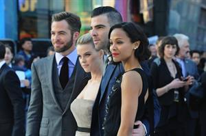 Zoe Saldana attends the 'Star Trek Into Darkness' UK Premiere at the Empire Leicester Square in London