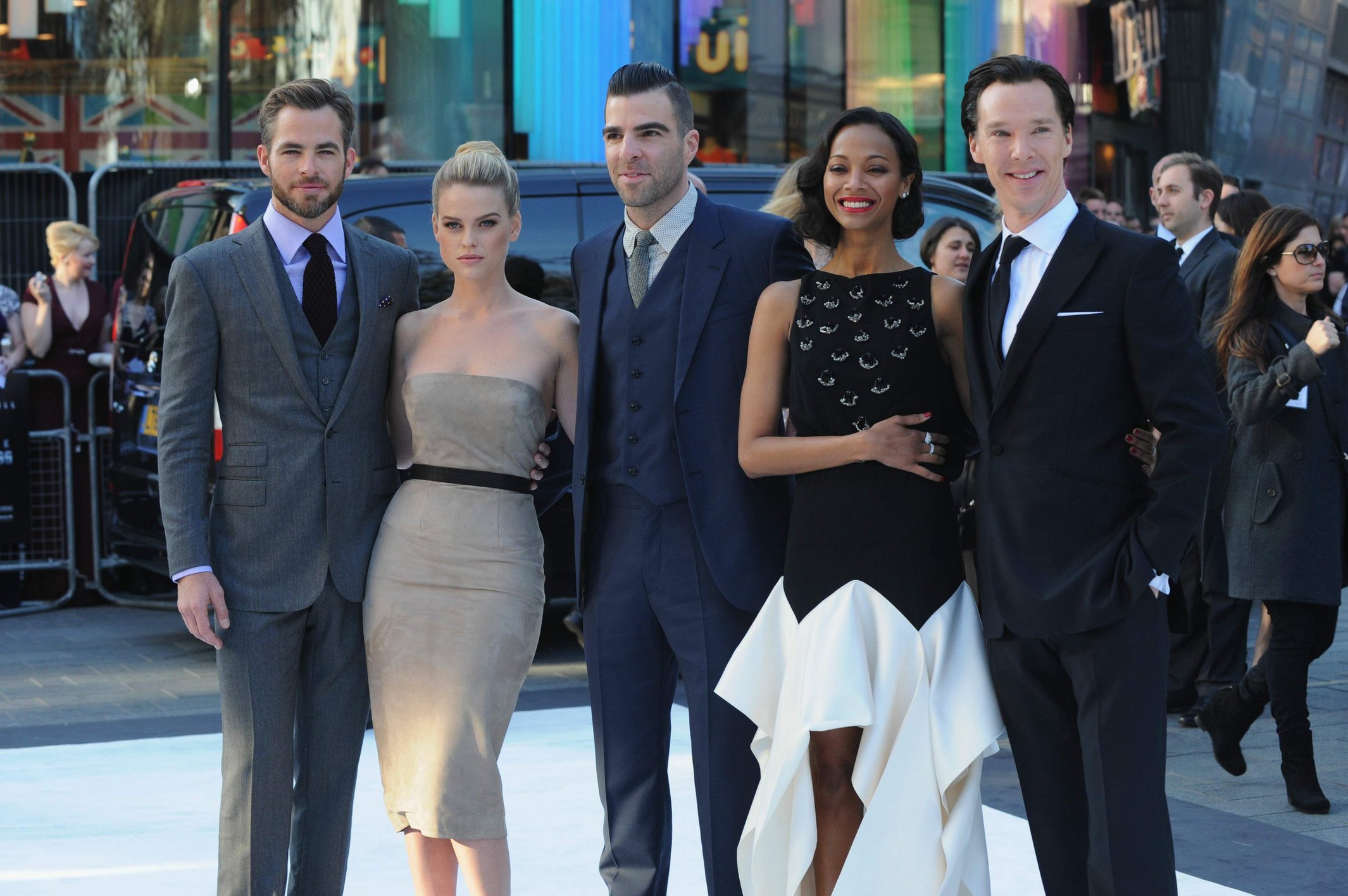 Zoe Saldana attends the 'Star Trek Into Darkness' UK Premiere at the Empire Leicester Square in London