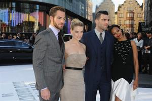 Zoe Saldana attends the 'Star Trek Into Darkness' UK Premiere at the Empire Leicester Square in London