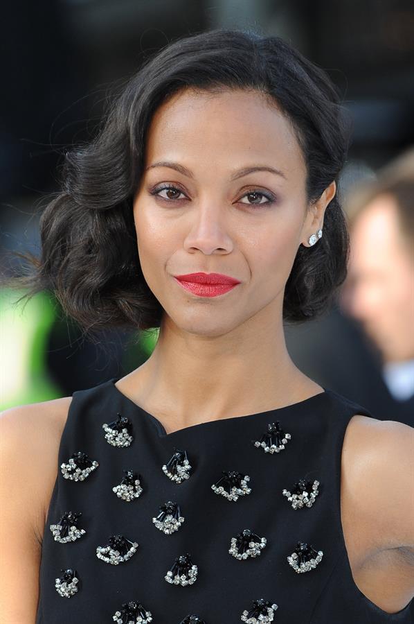 Zoe Saldana attends the 'Star Trek Into Darkness' UK Premiere at the Empire Leicester Square in London