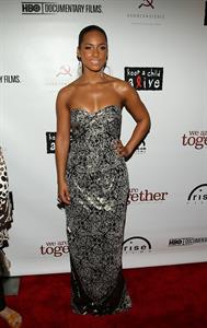 Alicia Keys attends the We Are Together premiere in New York on June 12, 2008