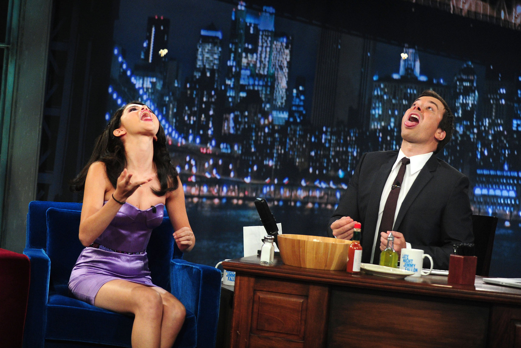 Selena Gomez on the Late Night with Jimmy Fallon Show in New York City on July 21, 2010 