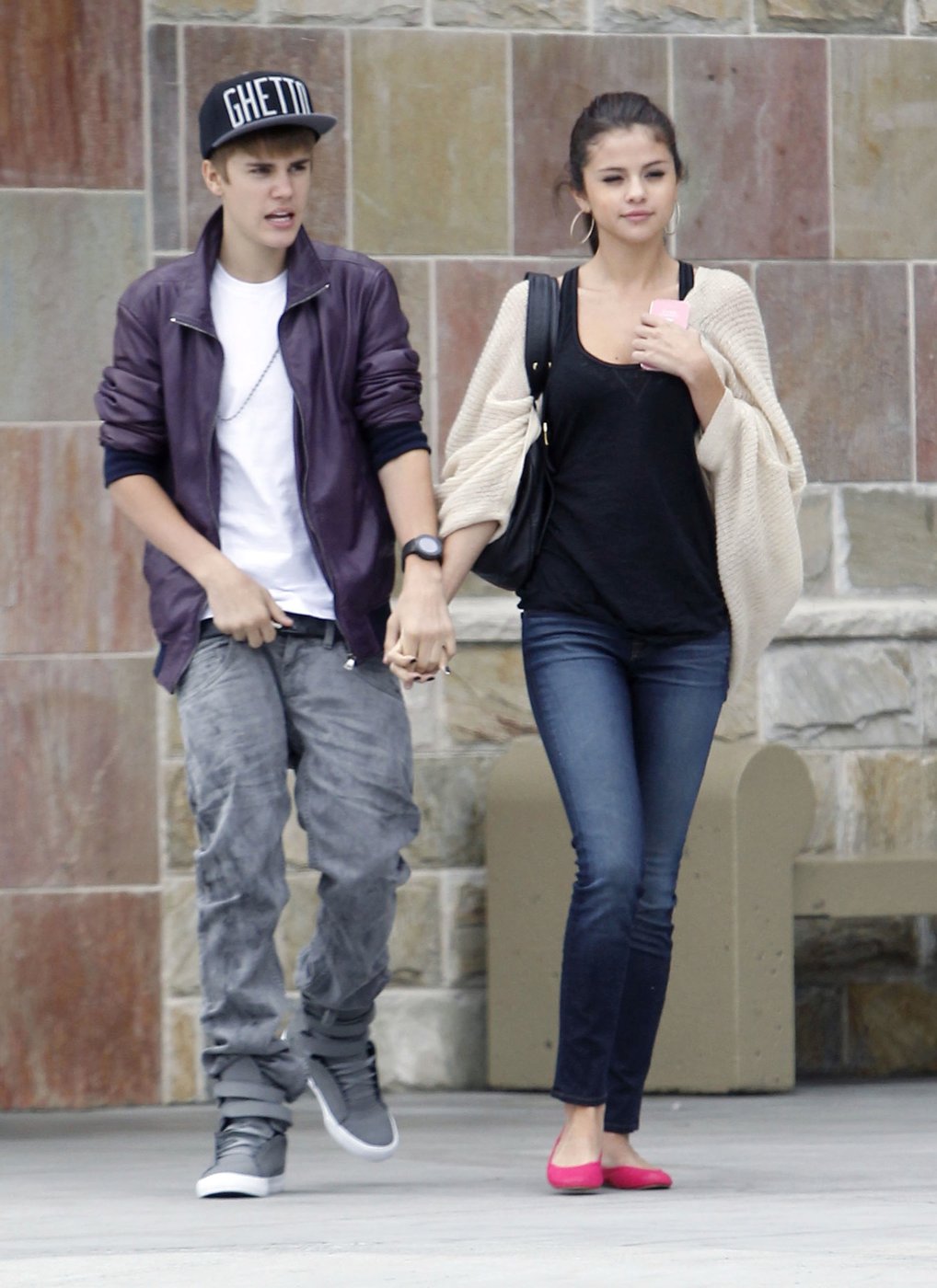 Selena Gomez and Justin Bieber in Los Angeles on September 16, 2011