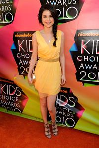 Selena Gomez Nickelodeons 23rd annual Kids Choice Awards on March 27, 2010 in Los Angeles California