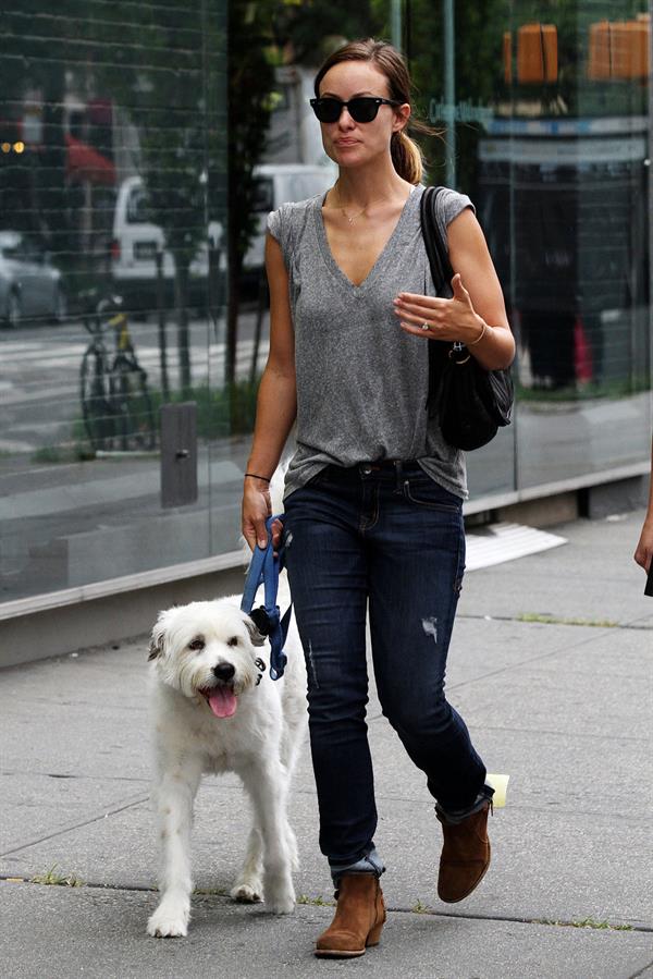 Olivia Wilde walking her dog in New York City - July 22, 2013 