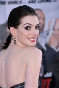 Anne Hathaway attends the premiere of Get Smart in Los Angeles