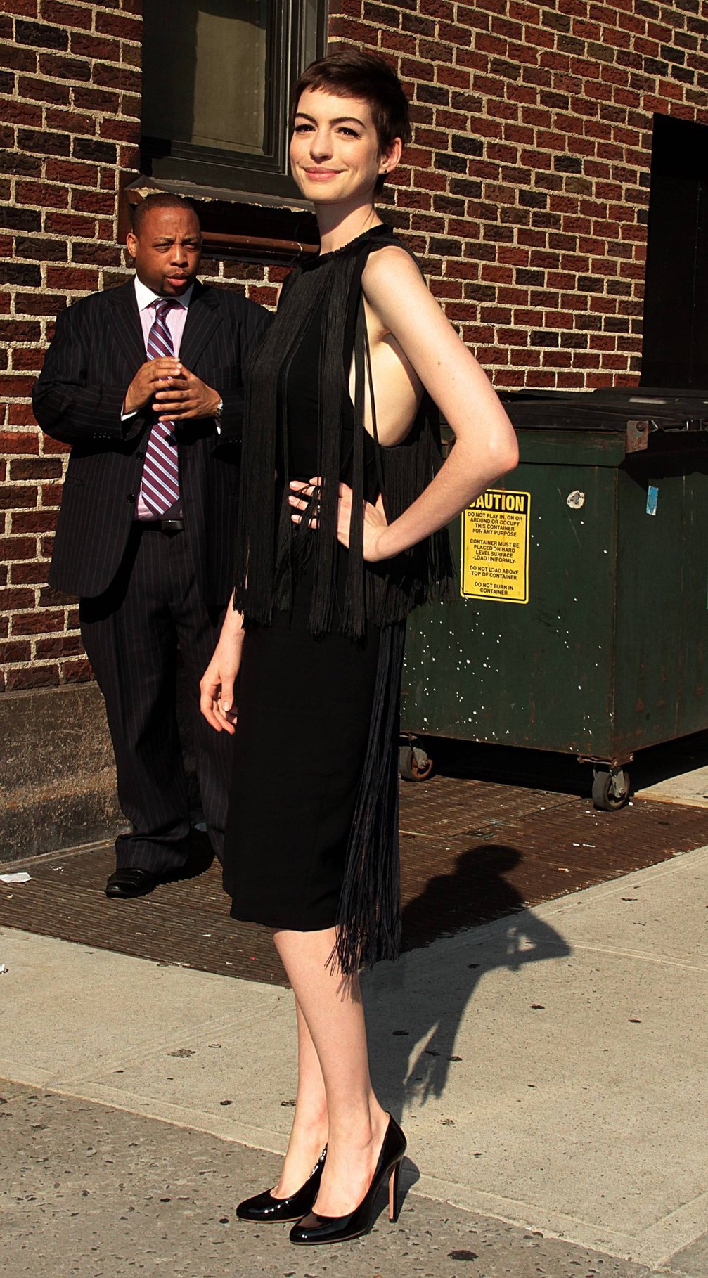 Anne Hathaway at Late Show with David Letterman in New York on July 11, 2012