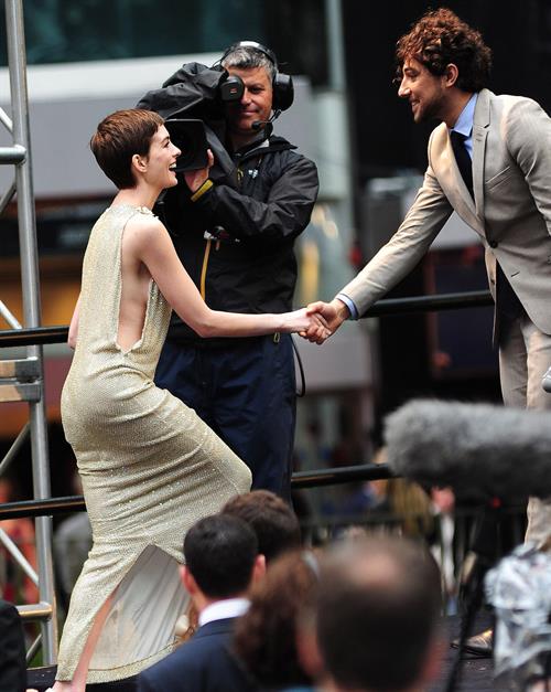 Anne Hathaway the Dark Knight Rises premiere in London on July 18, 2012