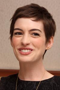Anne Hathaway the Dark Knight Rises press conference portraits in Beverly Hills on July 8, 2012