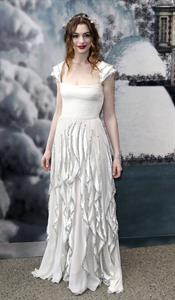 Anne Hathaway White Fairy Tale Love Ball in Paris on July 5, 2011
