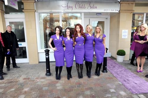 Amy Childs launching her Salon at Unit 1 Wilsons Corner in Brentwood on November 24, 2011