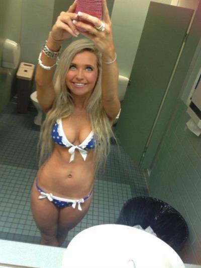 Anonymous in a bikini taking a selfie