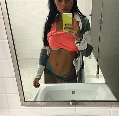 Anonymous in a bikini taking a selfie