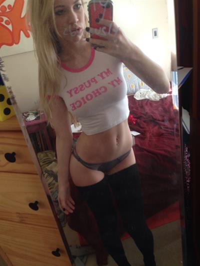 Anonymous in lingerie taking a selfie