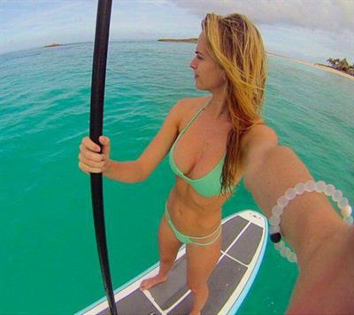 Anonymous in a bikini taking a selfie