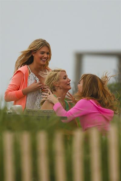 Kate Upton on the set of 'The Other Woman' in NY on June 6, 2013
