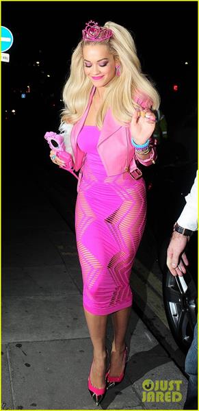 Rita Ora as Barbie for Halloween