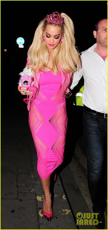 Rita Ora as Barbie for Halloween