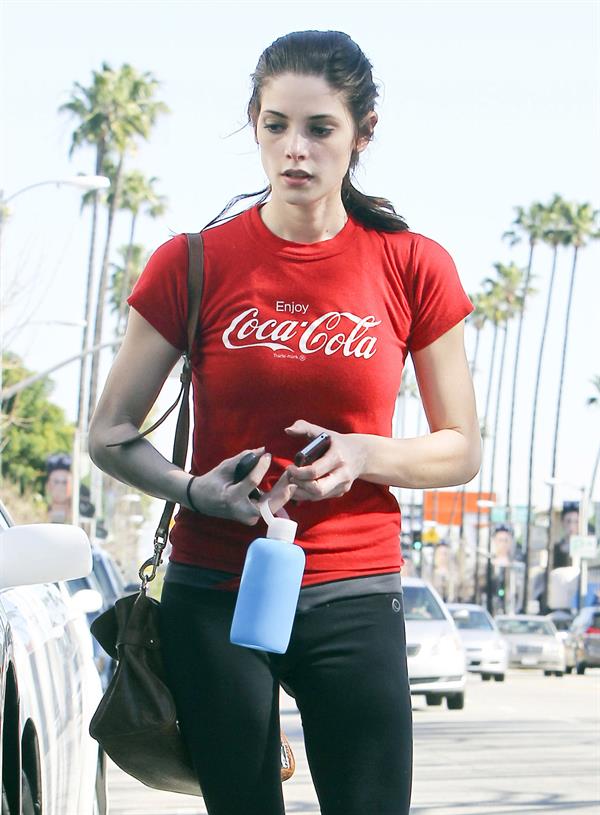 Ashley Greene leaving the gym in Santa Monica on Feb 8, 2012 