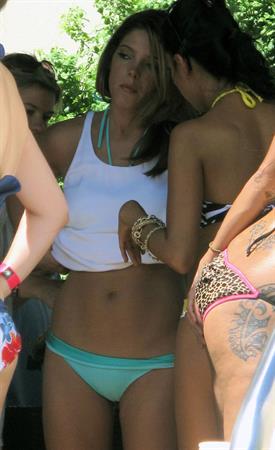 Ashley Greene hosts a pool party at the Wet Republic on August 7, 2010 in Las Vegas, Nevada