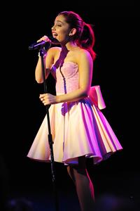 Ariana Grande performs at the Roxy West Hollywood on February 19, 2012