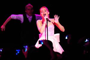 Ariana Grande performs at the Roxy West Hollywood on February 19, 2012