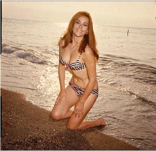 Claudine Auger in a bikini