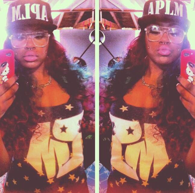 Lucci Vee taking a selfie