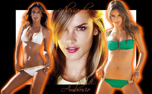 Alessandra Ambrosio in a bikini