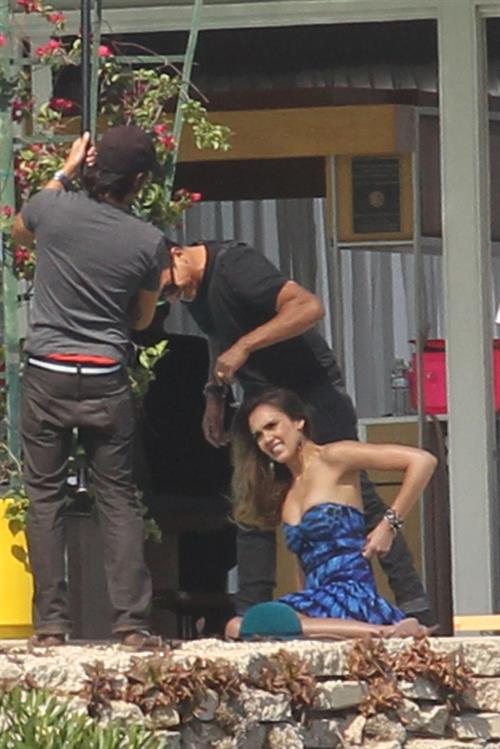 Jessica Alba posing for a magazine photoshoot on June 15, 2012