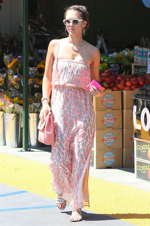 Jessica Alba out shopping in Hollywood on July 21, 2012