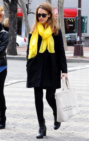Jessica Alba out and about in New York on March 9, 2012