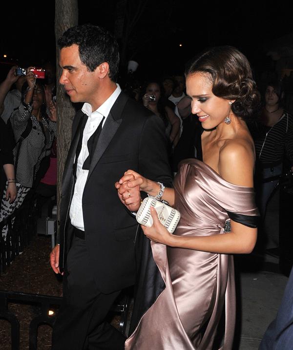 Jessica Alba attends the Metropolitan Museum of Art Costume Institute Gala in New York City on May 3, 2010