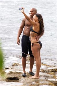 Samantha Mumba in a bikini - ass