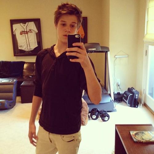 Colin Ford taking a selfie