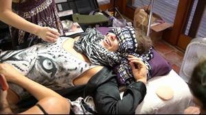 From the video of Ronda Rousey, Sports Illustrated Body Paint