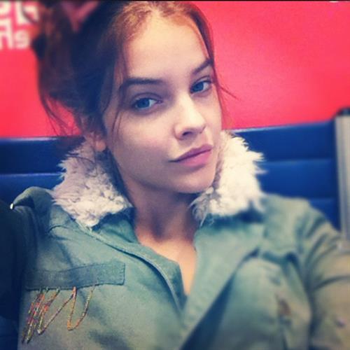 Barbara Palvin taking a selfie