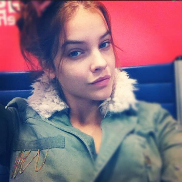 Barbara Palvin taking a selfie