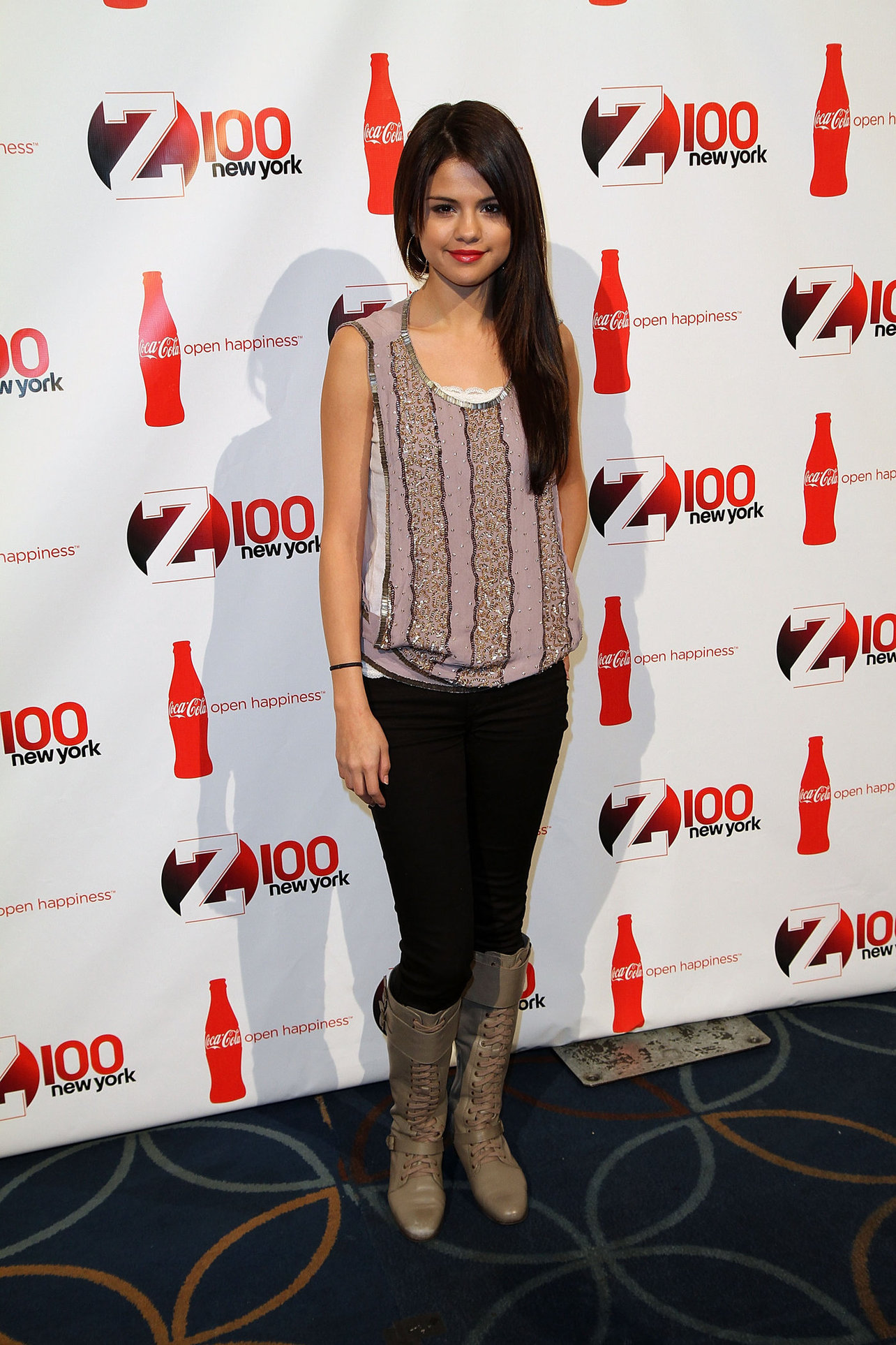 Selena Gomez Z100 Coca Colas all access lounge pre show in New York City December 10, 2010